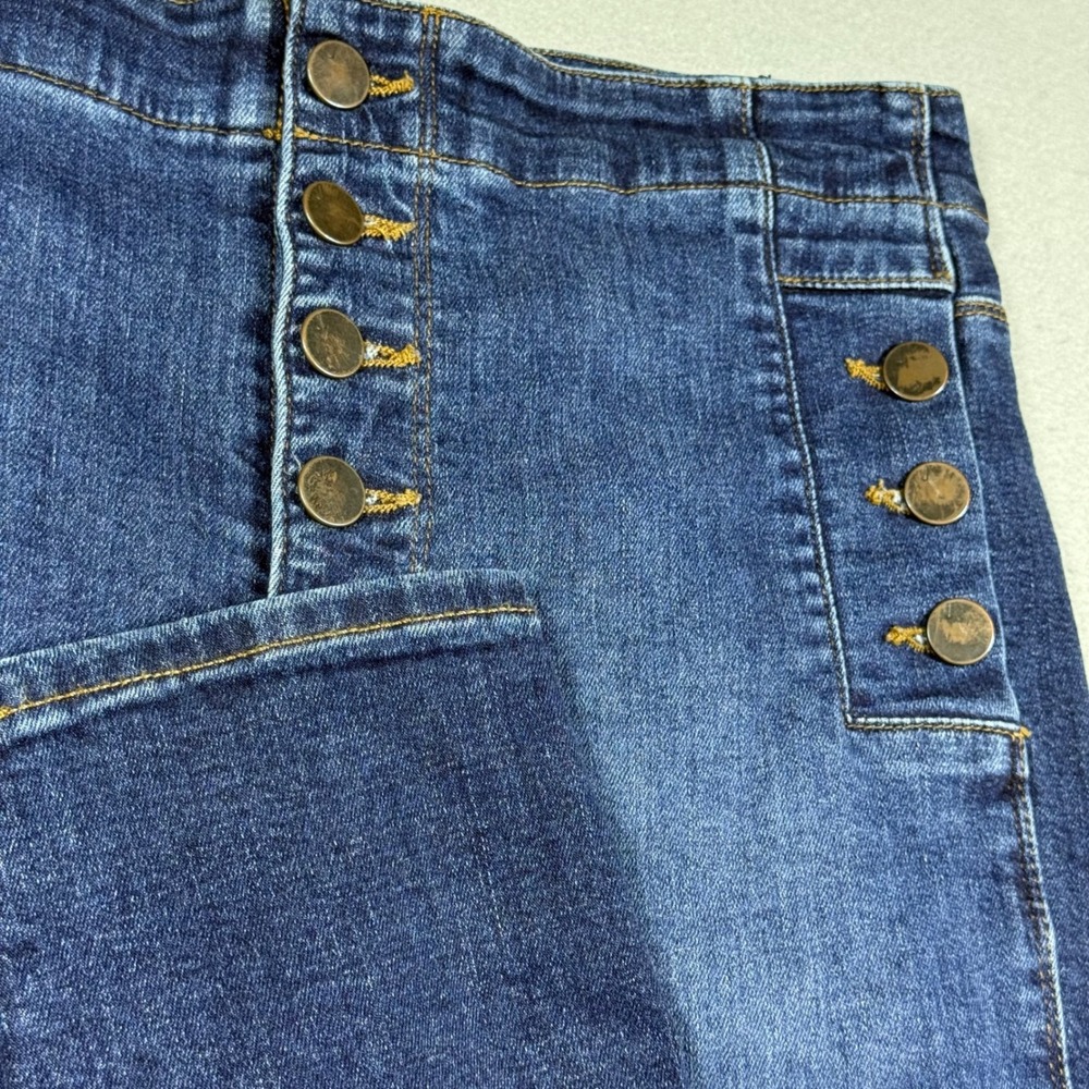 J Brand Womens High Rise Sailor Button Skinny Jeans Indigo Blue Size 30
